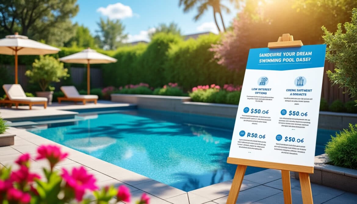 découvrez les différentes options de financement pour réaliser votre rêve de piscine. que vous optiez pour un prêt bancaire, un crédit à la consommation ou d'autres solutions adaptées, notre guide vous aide à choisir la meilleure méthode pour financer la construction de votre piscine.